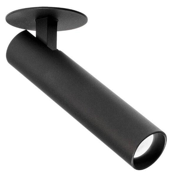Wever & Ducré Lighting WEVER DUCRÉ Faretto LED Match 1.0 semi-incasso nero 2.700 K, Nero, Soggiorno / Sala da pranzo, Alluminio, Moderno