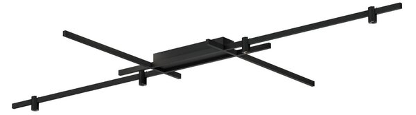 Wever & Ducré Lighting Plafoniera soffitto Trace Grid 2.0, dimmerabile, Nero, Soggiorno / Sala da pranzo, Alluminio, Moderno, Plafoniera