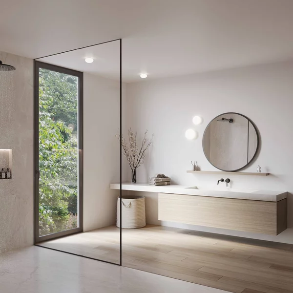 Wever & Ducré Lighting Plafoniera soffitto Perlez 3.0, dimmerabile, Bianco / Opale, Bagno, Vetro, Plafoniera