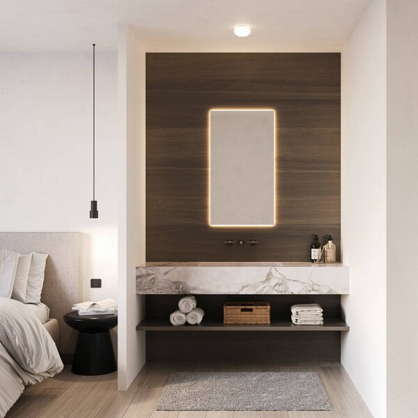 Wever & Ducré Lighting Plafoniera soffitto Perlez 3.0, dimmerabile, Bianco / Opale, Bagno, Vetro, Plafoniera