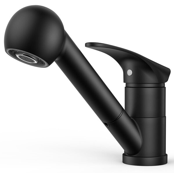 Miscelatore da cucina - Rubinetto estraibile - Acciaio inox - 360° girevole - Nero