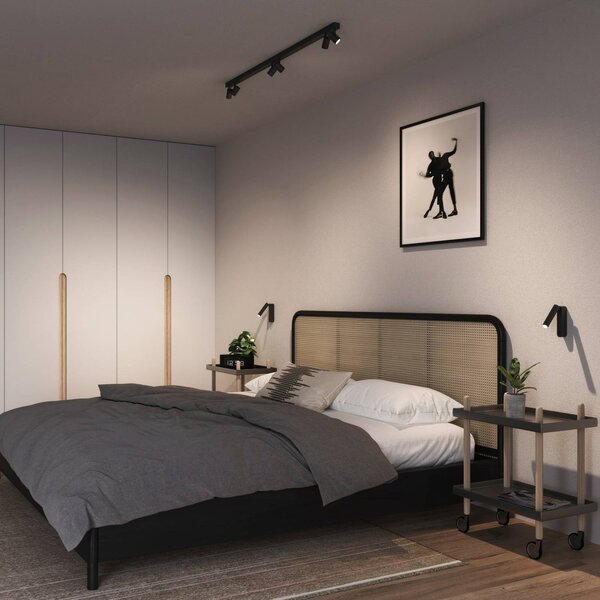 Wever & Ducré Lighting WEVER DUCRÉ Faretto da soffitto LED Ceno 6.0, nero, 2.700 K dimmerabile, Nero, Soggiorno / Sala da pranzo, Alluminio, Moderno, Downlight
