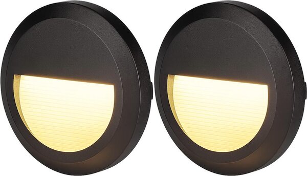 Lampada da parete a LED, modello VT-1142, colore nero, larghezza 15 cm, grado di protezione IP65