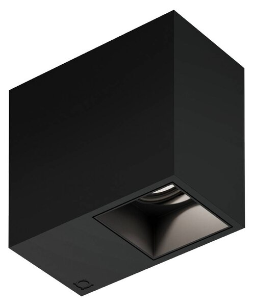 Wever & Ducré Lighting Faretto da incasso Plano 1.0, dimmerabile, Nero, Soggiorno / Sala da pranzo, Alluminio, Moderno, Plafoniera