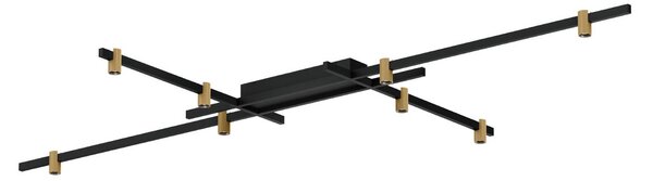 Wever & Ducré Lighting Plafoniera soffitto Trace Grid 1.0, dimmerabile, Nero, Soggiorno / Sala da pranzo, Alluminio, Moderno, Plafoniera
