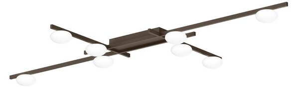 Wever & Ducré Lighting Plafoniera soffitto Perlez Grid 1.0, dimmerabile, Bronzo / Ottone antico, Soggiorno / Sala da pranzo, Alluminio, Moderno, Plafoniera