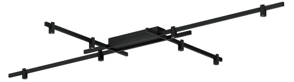 Wever & Ducré Lighting Plafoniera soffitto Trace Grid 1.0, dimmerabile, Nero, Soggiorno / Sala da pranzo, Alluminio, Moderno, Plafoniera