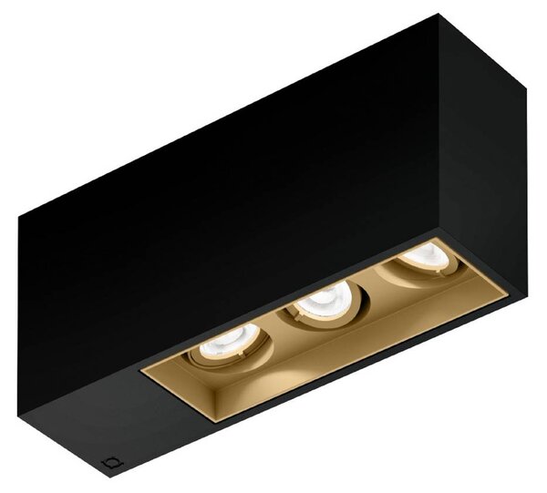 Wever & Ducré Lighting Faretto da incasso Plano petit 3.0, dimmerabile, Nero, Corridoio, Alluminio, Moderno, Plafoniera