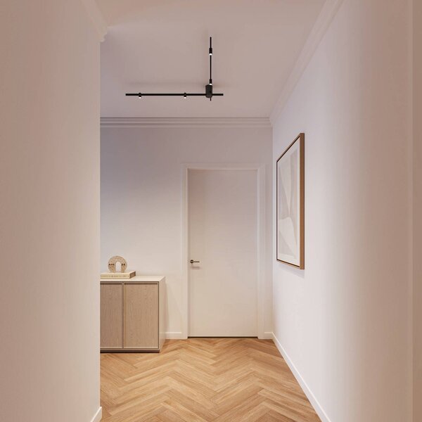 Wever & Ducré Lighting Plafoniera soffitto Trace Spin 1.0, dimmerabile, Nero, Soggiorno / Sala da pranzo, Alluminio, Moderno, Plafoniera