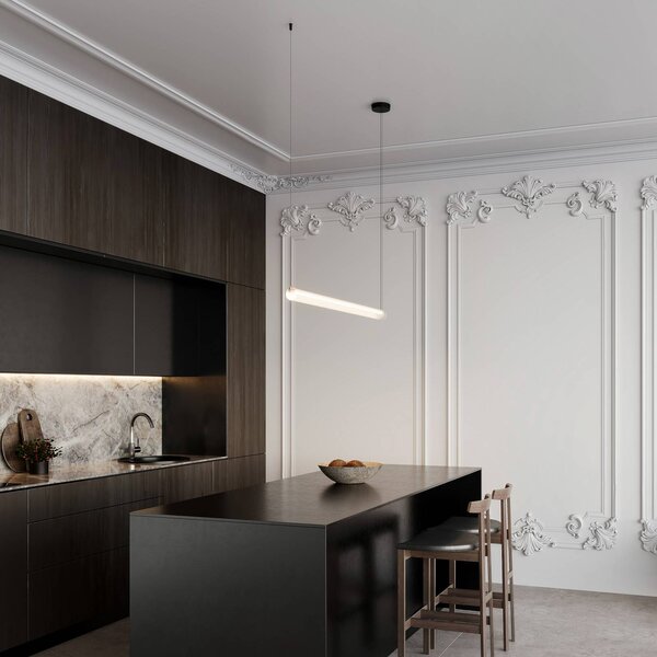 Wever & Ducré Lighting Lampada a sospensione Finelle 1.0, dimmerabile, Crema / Ambra, Soggiorno / Sala da pranzo, Vetro, Moderno, Lampada a sospensione