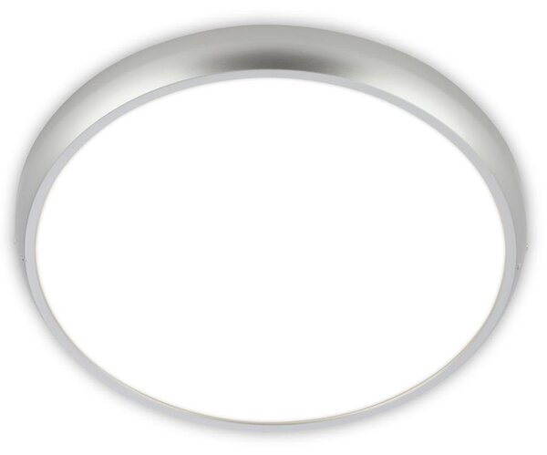 BRILONER - Lampada da soffitto a LED, grado di protezione IP44, luce bianca neutra, finitura cromata opaca, diametro 37,5 cm
