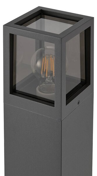 Deko-Light Lampioncino da giardino Facado II, dimmerabile, Alluminio / Grigio / Zincato, Alluminio, Moderno, Lampada da esterni