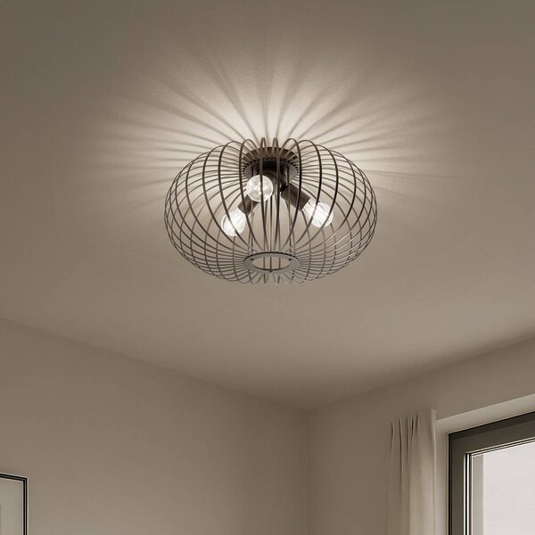 Plafoniera soffitto Globe Domiluce, dimmerabile, Marrone / Ruggine, Soggiorno / Sala da pranzo, Metallo, Plafoniera