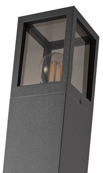 Deko-Light Lampioncino da giardino Facado II, dimmerabile, Alluminio / Grigio / Zincato, Alluminio, Moderno, Lampada da esterni