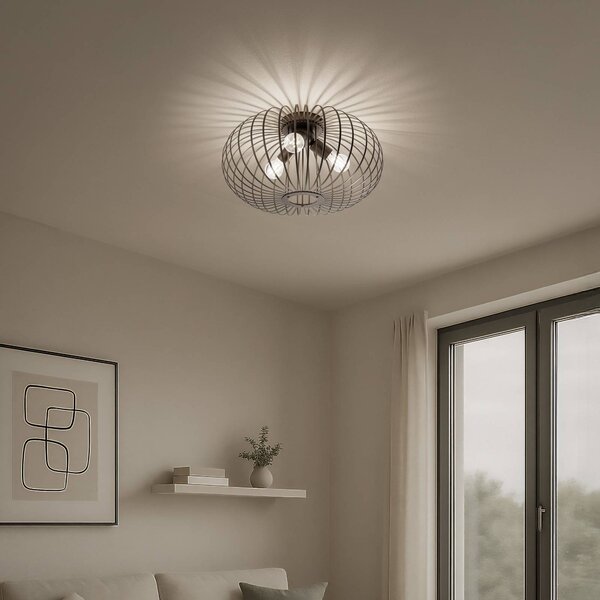 Plafoniera soffitto Globe Domiluce, dimmerabile, Marrone / Ruggine, Soggiorno / Sala da pranzo, Metallo, Plafoniera