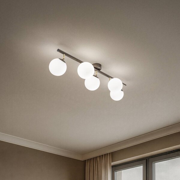 Plafoniera soffitto Drum Domiluce, dimmerabile, Marrone / Ruggine, Soggiorno / Sala da pranzo, Metallo, Plafoniera
