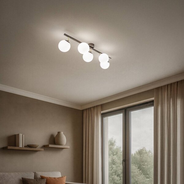 Plafoniera soffitto Drum Domiluce, dimmerabile, Marrone / Ruggine, Soggiorno / Sala da pranzo, Metallo, Plafoniera