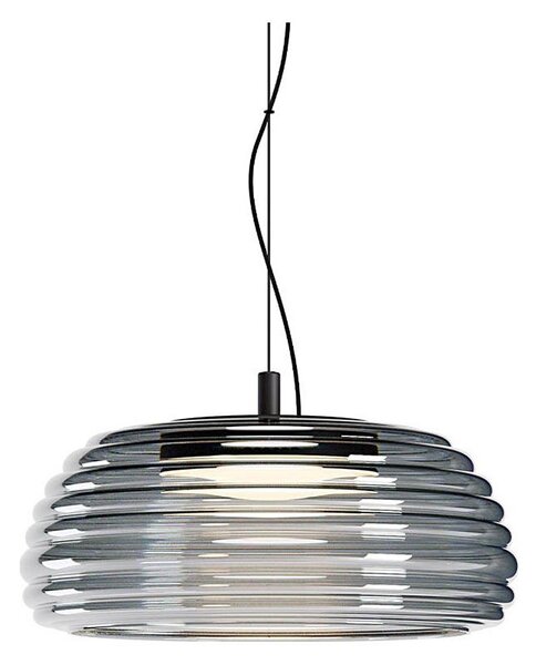Redo 01-4543 - Lampadario a sospensione dimmerabile a cavo LED ONDULA, 16 W, 230 V, nero/fumé