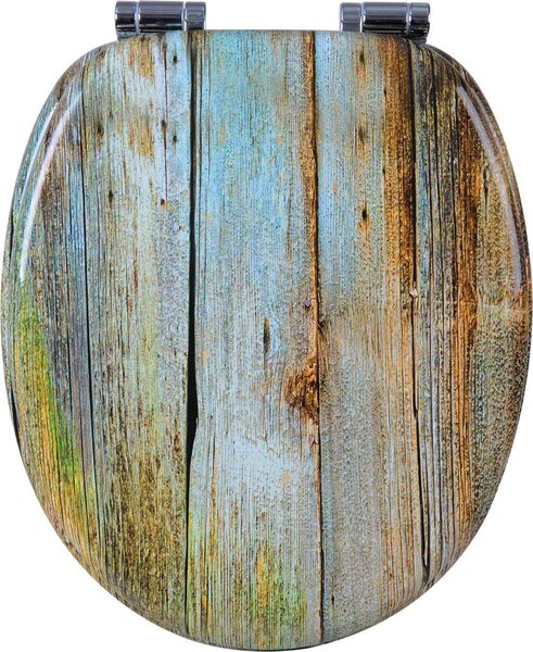 Sedile WC WOLTU, anima in MDF, chiusura ammortizzata, antibatterico, Wood Beauty