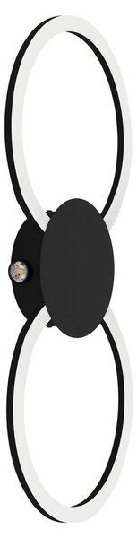 Eglo Applique LED Venticello nero 66 x 30 cm bianco caldo-bianco freddo