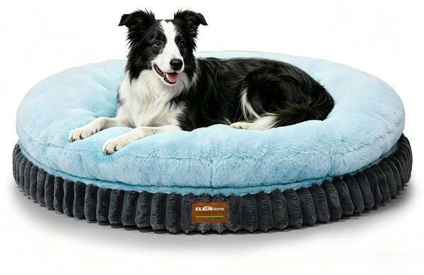 Letto ortopedico per cani di grandi dimensioni, lavabile, 91 cm, color blu ghiaccio