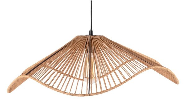 Lampada a sospensione color oro con paralume in carta intrecciata ø 62 cm Sombra - Leitmotiv