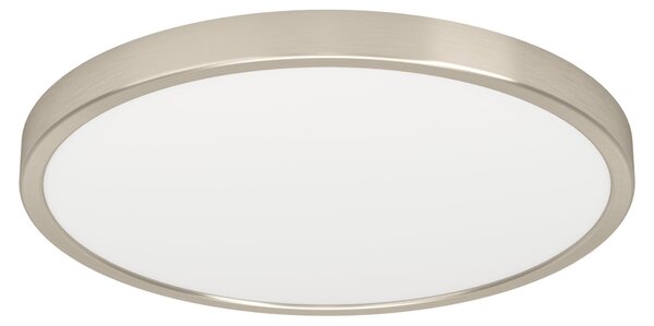 EGLO LED a soffitto Fueva 6, lampada a soffitto rotonda, lampada a plafone in metallo argentato e plastica bianca, illuminazione a soffitto bianco caldo-bianco freddo, ⌀ 39 cm