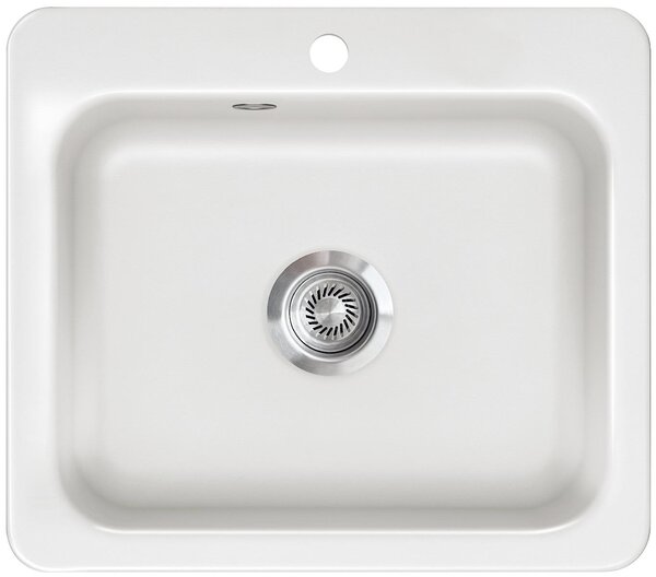 Lavello KeraDomo modello JUNA 57, colore GRÖNLAND, con apertura manuale / marca Systemceram / lavello in Vetroceramica