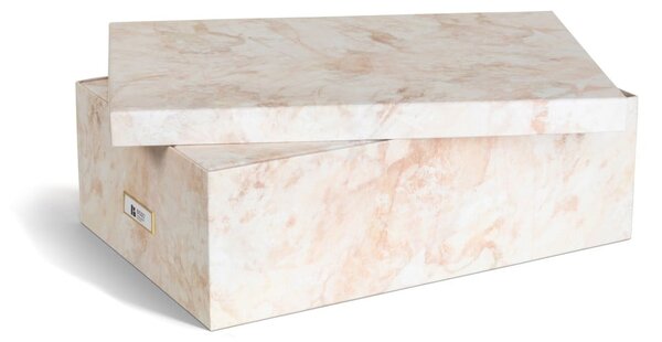 Scatole in set con coperchio beige in cartone 3 pz 31x47x15,5 cm Inge Paper Laminate – Bigso