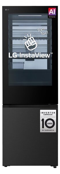 Lg Frigorifero Combinato Capacit 465 Litri Classe energetica C Raffreddamento No Frost colore Nero - GBGW92GCEV.AEVQEUR InstaView