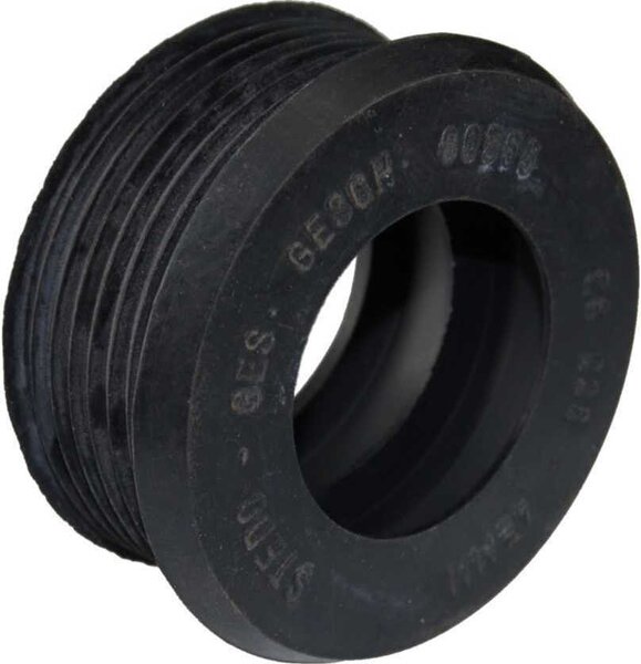 Raccordo in gomma nero per tubo di scarico WC, diametro 55 mm, per tubi da 38-45 mm, senza rosetta