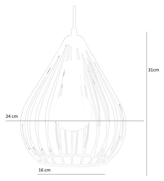 Lampadario nero con paralume in metallo ø 24 cm Fasah – Opviq lights