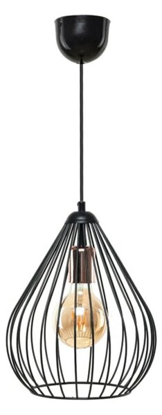 Lampadario nero con paralume in metallo ø 24 cm Fasah – Opviq lights