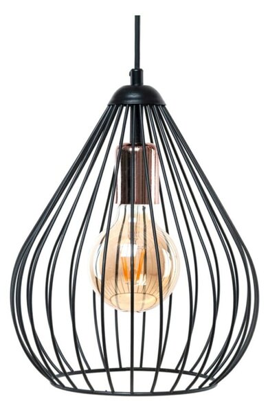 Lampadario nero con paralume in metallo ø 24 cm Fasah – Opviq lights