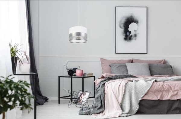 Lampadario su catena MILO 1xE27/60W/230V argento