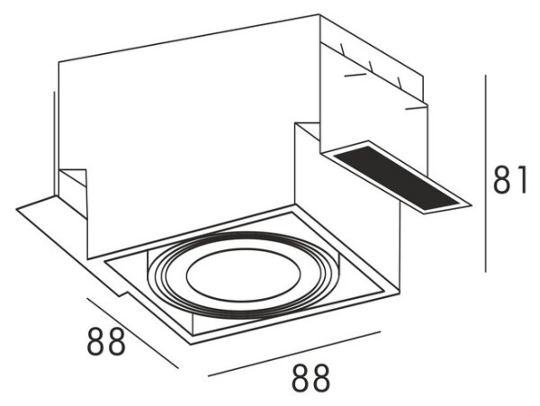 Zuma Line 94361-BK - Lampada da incasso ONEON 1xGU10/50W/230V nera
