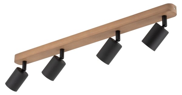 Faretto TOP WOOD 4xGU10/10W/230V nero/legno