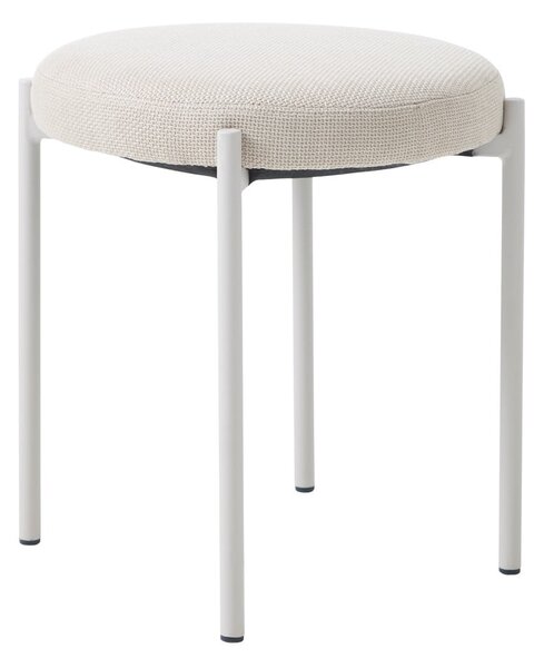 Sgabello color crema in metallo impilabile Pelican – Unique Furniture