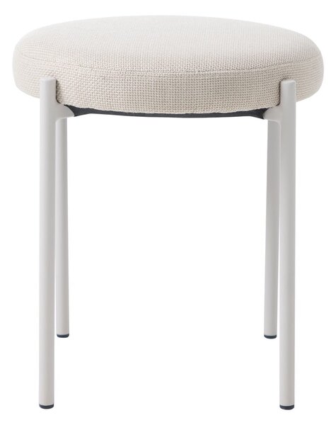 Sgabello color crema in metallo impilabile Pelican – Unique Furniture