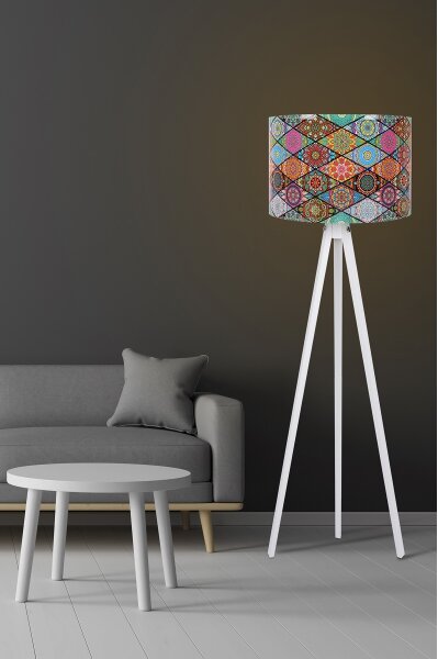 Lampada da terra AYD 1xE27/60W/230V multicolore/bianco