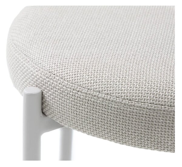 Sgabello color crema in metallo impilabile Pelican – Unique Furniture