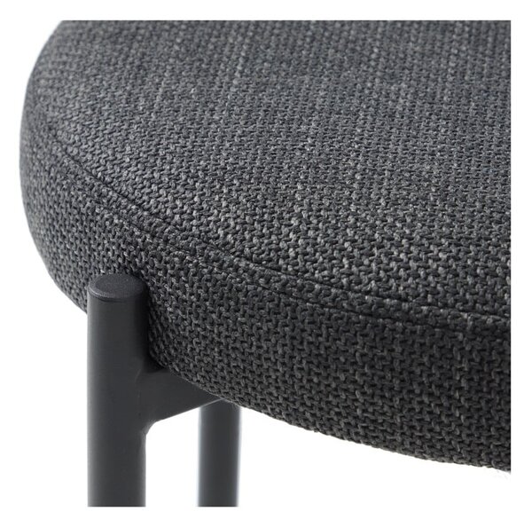 Sgabello grigio scuro in metallo impilabile Pelican – Unique Furniture