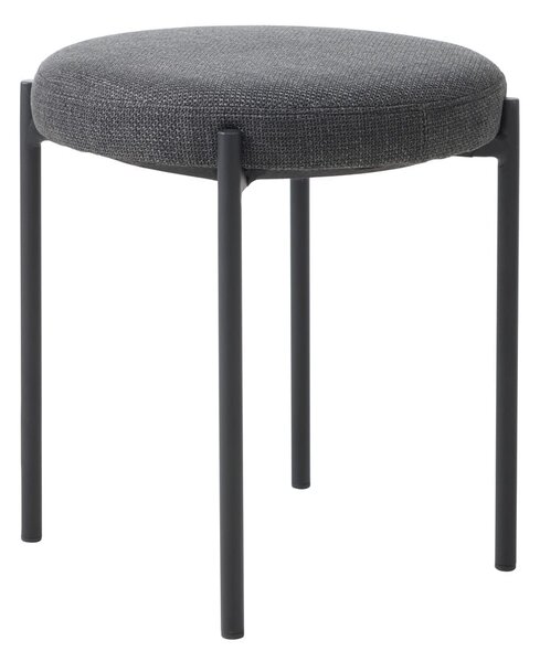 Sgabello grigio scuro in metallo impilabile Pelican – Unique Furniture
