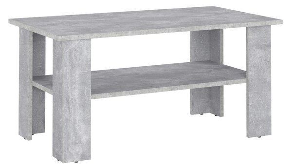 KOMTO Tavolino Vienna Tavolino da salotto Tavolino moderno Tavolino in legno Tavolino da salotto Tavolino da caffè Tavolino da divano Tavolino da caffè 90x50x43 cm Calcestruzzo