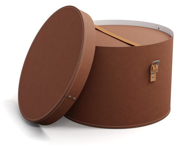 Scatole in set con coperchio marroni in cartone 2 pz ø 37,5x25 cm Rut Restore Paper Laminate – Bigso