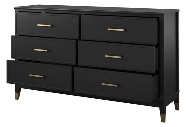 Cassettiera nera , 144 x 85 cm Westerleigh - CosmoLiving by Cosmopolitan