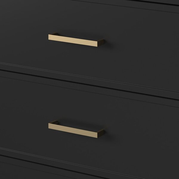 Cassettiera nera , 144 x 85 cm Westerleigh - CosmoLiving by Cosmopolitan