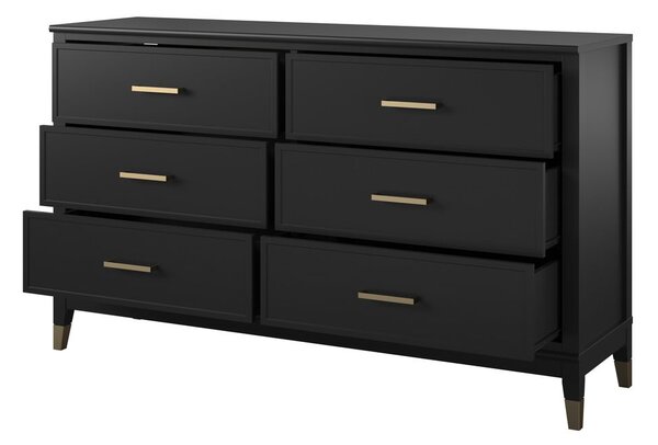 Cassettiera nera , 144 x 85 cm Westerleigh - CosmoLiving by Cosmopolitan