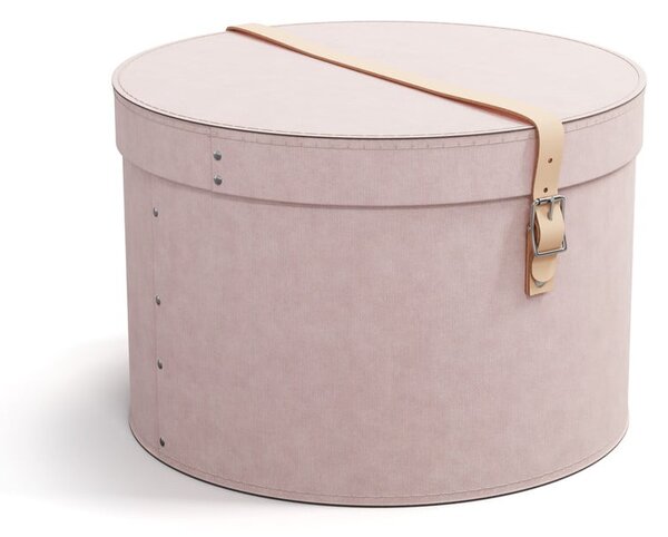 Scatole in set con coperchio rosa chiaro in cartone 2 pz ø 37,5x25 cm Rut Restore Paper Laminate – Bigso