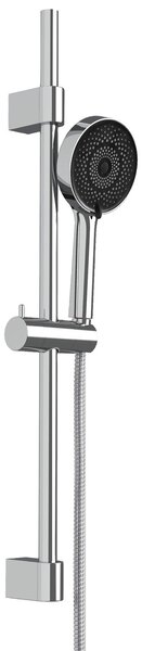 Set doccia WENKO Mod. Softwater, soffione a risparmio idrico con doccetta manuale e colonna doccia in acciaio inossidabile